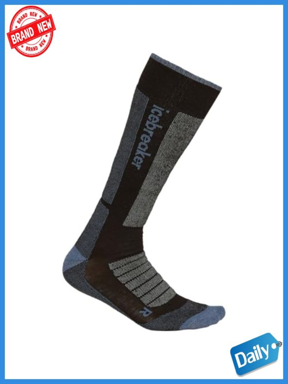 Merino Wool Ski Socks Over The Calf Cushioned Warm High Stretch